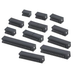 10pcs DC3 6/8/10/12/14/16/18/20/26/26/30/34/40/50p 2,54 mm Connecteur de socket ISP ISP Male à double espace à aiguille droite / courbe SMD