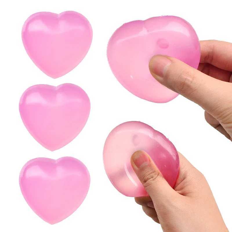 10PCS Decompression Toy Kids Maltose Cute Change Color Heart Squeeze Toy Anti-stress Vent Ball Slow Rebound Relieves Stress Toys Adult Gift