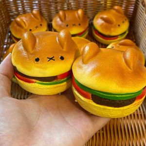 10pcs Décompression jouet Nouveau nouveauté ours burger squishy aliments stress soulagement