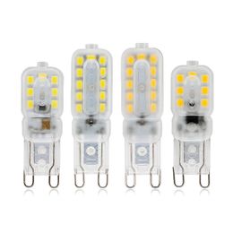 10-st dimable lampen G9 4W 300-400 lm LED BI-PIN-lichten 2835smd Warm koele witte gloeilamp AC 220V 110V D3.0