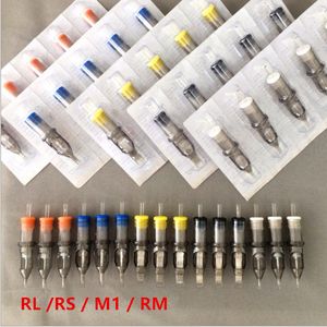 10 Stks Wegwerp Tattoo Naalden RL / RS / M1 / ​​RM Semi Permanente Make-up Tattoos Cartridge Needle