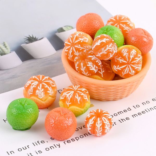 10 piezas de joyas de bricolaje accesorio verde naranja carne simulada fruta decoración del hogar arte de cabello aretes adornos para hacer suministros