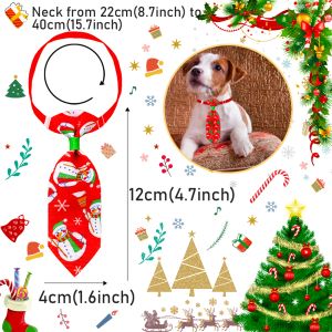 10pcs Tie à chiens pour Noël pour chiens animaux Bowties Necclues Christmas Gooting Pet Accessoires pour petits chiens
