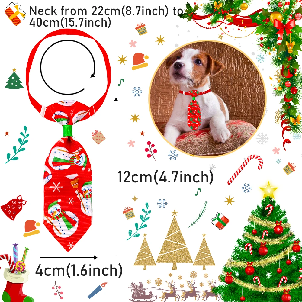 10 pezzi cravatta per cani per Natale per cani animali domestici Bowties cagnolini di Natale che toelano accessori per animali domestici per cani di piccola taglia