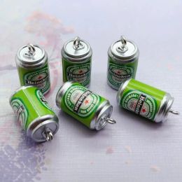 10pcs de boissons de boisson Resin Charmes 3D Penseurs de bouteille de boisson 3D pour les bijoux Making Keechain Floating DIY Craft 24 * 12 mm