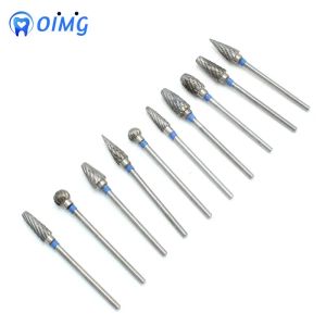 10pcs Tungsten Steel Dental Foret Bursing Polirting and Grinding Tool for High Speed Pied Piece Tool Dentiste Dentiste