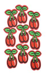 10 -stcs geborduurde plekken voor kleding Ironon Patch Sewing Accessoires Stickers op Kleding Applique Iron op Cherry Bordineded BA3702985