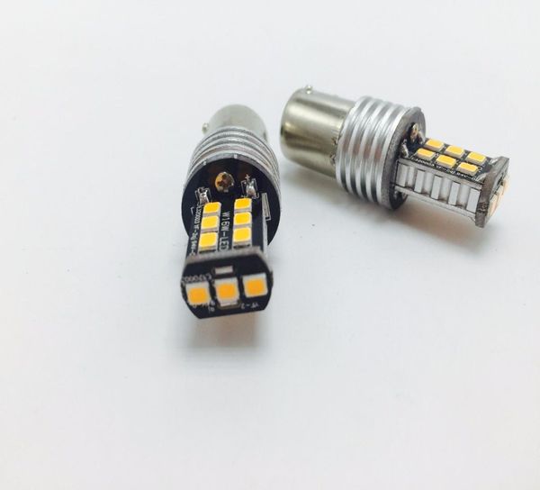 10 Uds Error BAU15S 7507 PY21W ámbar amarillo LED 15SMD bombillas LED para luces de giro delanteras o traseras blanco amber1152784