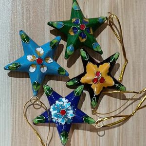 50 Uds. De abalorios de estrella grandes esmaltados cloisonné hechos a mano, suministros de joyería DIY, llavero, bolso, colgantes de cadena para suéter