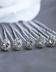 10 -stm mode bruiloft bruids parelbloem helder kristal strass haarpennen clips bruidsmeisje haarkleding sieraden haaraccessoires h06039649