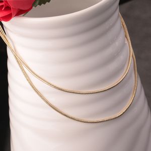 10pcs Fashion Wholesale Femmes 2mm Or Femmes Tendance Snake Chaînes de serpents pour pendentif 16-24inch