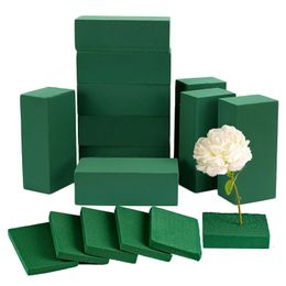 10 unids bloque de espuma floral DIY embalaje de flores ladrillos de espuma de poliestireno verde barro soporte de flores artificiales boda jardín decoración del hogar 240309