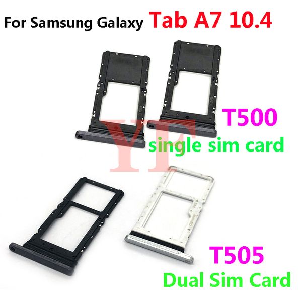 10pcs pour Samsung Galaxy Tab A7 10.4 (2020) T500 T505 SIM Carte Tray Reader Holder Adapter Slot Slothing Repair Pièces