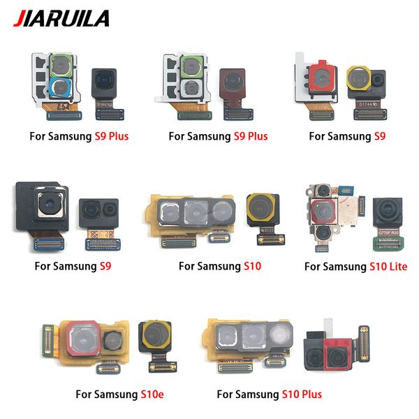 10pcs, pour Samsung S9 S10 Plus Lite S10E G960F G965F Module de caméra arrière arrière Câble flexible + caméra frontale