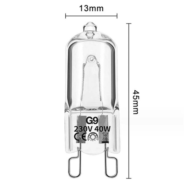 10pcs G9 220V 20W 25W 40W 60W ECO HALOGEN BUBBES CAPSOULE LED BALBES PIEES INSERTES INSÉRÉES LAMPE CRISTAL HALOGE BALB 2 #