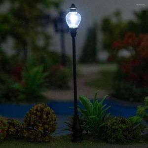 10pcs Garden Model Railroad Train OO / HO Scale Lamp Posts Led Street Light Outdoor Decor Lights