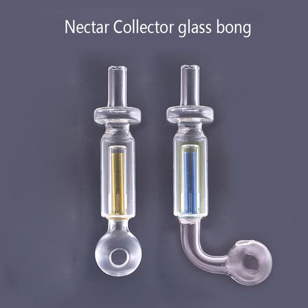 Brûères d'huile en verre de 10pcs Bong Pièces à fumer à la main Mini Goneycomb Perc Chamber avec bol à 30 mm Bubbler à main Pipe à main Dab Cigarette Tobacco