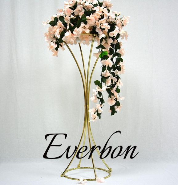 10pcs Gold Flower Vase Fases Vases Colning Stand Metal Road Road Wedding Mariage Centropiece Rack Flower for Event Party Decoration4477462