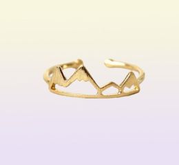 10 pièces GoldSilver fait à la main anneau de sommet de montagne anneau de sommet de montagne bijoux de vallée de montagne cadeau pour Friends70724185232996