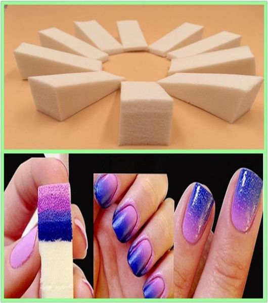 10 pièces éponges à ongles dégradées magie naturelle Simple créatif conception d'ongles Gel UV changement de couleur équipement d'ongle bricolage outils d'art des ongles287Z6675028