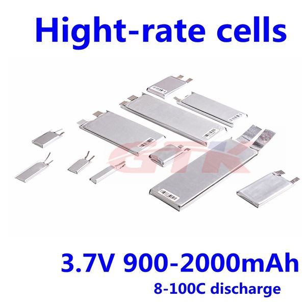 10 pièces GTK modèle avion batterie à haut débit 1S 3.7V 1000/1200/1800/220mAh 20-70C taux de décharge cellules lipo polymère