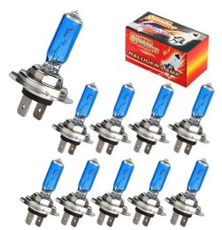 10pcs Bulbes halogènes Super Bright H1 H3 H7 H4 H11 HB3 HB4 HB5 9004 9005 9005 9007 Lumière de brouillard blanc 12V 55W lampe de tête de voiture5883084