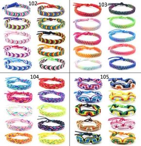 10 piezas de 10 piezas Colorido colorido Nepal Woven Amistad pulseras con un cierre deslizante de nudo unisex Mezcla ajustable Color Random1500989