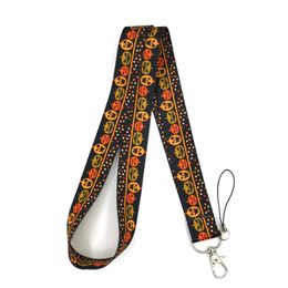 10 Stks Happy Halloween Sleutelhanger Lanyards ID ID-kaart Pass Gym Mobiele Telefoon Badge Houder Sleutel Strap WebBings Linten