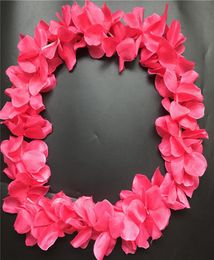 10 stuks Hawaiiaanse Leis Jumbo Kettingen Feestelijke Feestslinger Zijden Bloem Hawaii leis Themafeest Hawaii Strand Fun2505379