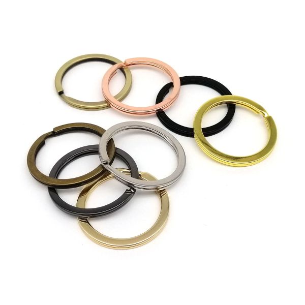 10 pcs Sinsive en acier épaissis de haute qualité O Ring pour le porte-clés Prendants Restraper Clâp Clip Déclencheur Backle 8 couleurs ID 25 mm