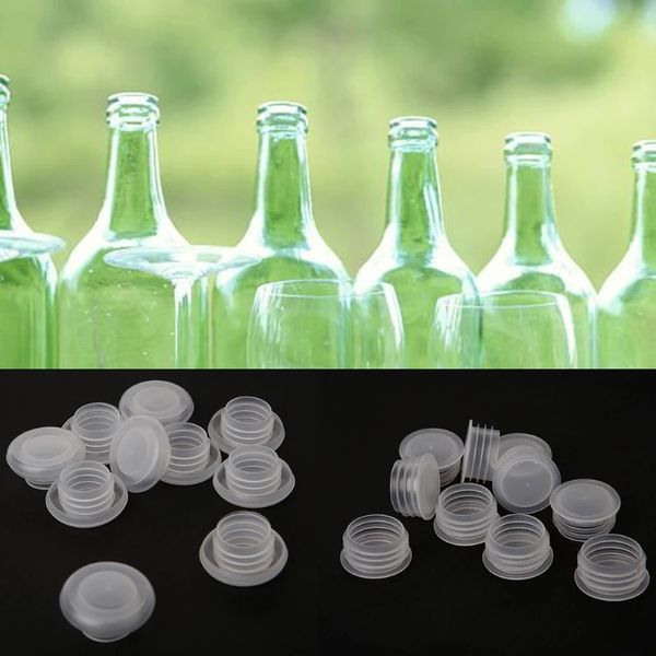 10pcs Home Brew Beer Bottle Stopper Caps de vin Stoppers Plastic Plud Plug Kitchen Bar Tool Glass Saver Sceller 240428