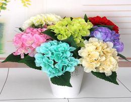Feuilles de fleurs d'hortensia artificielles, 10 pièces, pour mariage, maison, Bouquet de mariée, décoration 6310255