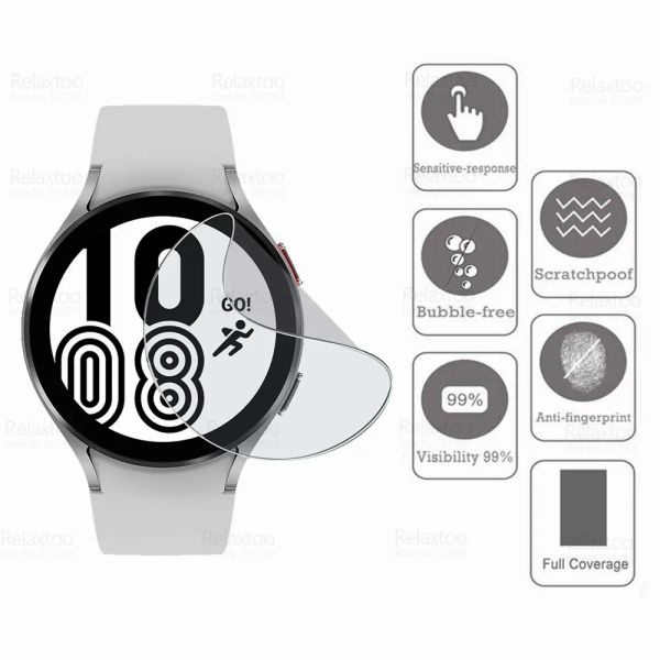 10pcs Hydrogel Soft Film pour Samsung Galaxy Watch 4 40mm 44mm Watch4 Classic 42mm 46mm Smartwatch Screen Protector Not Glass