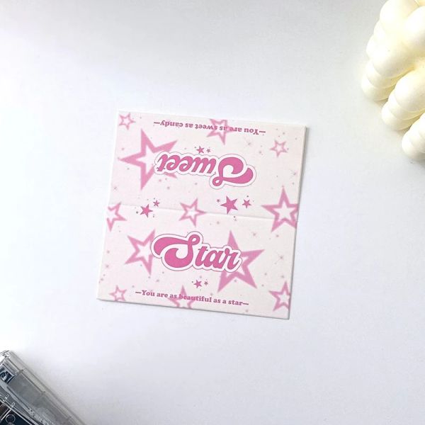 10pcs Ins Style Star Love Belle carte douce carte de tête en arrière bricolage d'emballage de bricolage