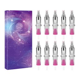 Stylo à bille intégré, aiguilles de tatouage, outil accessoire pour Eyeliner, lèvres, sourcils, cartouche de Microblading, poignées de Machines, 10 pièces