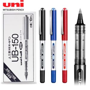 Ensemble de stylos Gel japonais UNI 05mm, 10 pièces, UB150, stylo à bille liquide droit de grande capacité, fournitures de papeterie scolaire et de bureau 231220