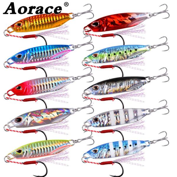 10 pçs japen metal fundido jig conjunto colher 10g40g trolling isca dura baixo barco de pesca enfrentar truta jigging isca jigs iscas de água salgada 240113