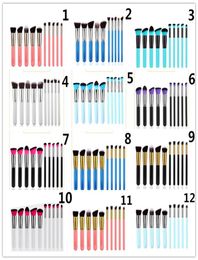 10pcs Kabuki Making Brushes Set 22tyle Tools Cosmetic Facial Makeup Brush Tools with Nylon Hair Quality9625298