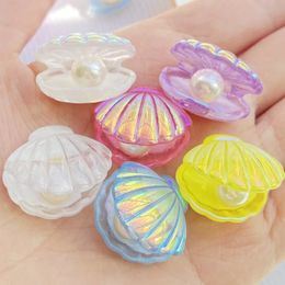 10pcs kawaii mignon coquilles plaquées de perle coquilles à plat résine cabochons scrapbooking bricolage bijoux décoration artisanat accessoire e74 240407