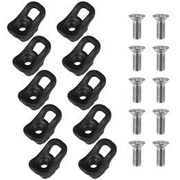 10 -stks kajak Eyelet Tie Down Loop Deck Fitting Bungee Cord Kit Rope Guiding Buckle W roestvrijstalen schroefbootaccessoire 240514