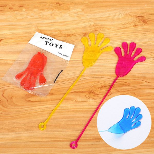 10pcs Kids Birthday Surprise Cadeaux Novelty Toy Toy élastique rétractable Sticky Palm grand mur d'escalade Palme Prix de jouets humains