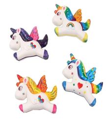 10pcs Niños Squishy Animal Jumbo Squishies Rainbow Unicornio Kawaii Juguetes Estiramiento Lento Sensor de alivio del estrés Sensorial G6381NI2356813