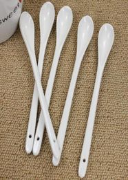 10pcs cuisine fourniture cuillères en céramique pur os os en porcelaine de café chinois cuillère de table de table petite cuillère outils de cuisine 9986965