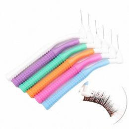 10 stks L-vormige Mini Eyel Brush Eyel Extensi Borstels Voor Eye L Schoonmaken Mascara Wands Applicator Lip Brush Make-Up Tool l2VY #