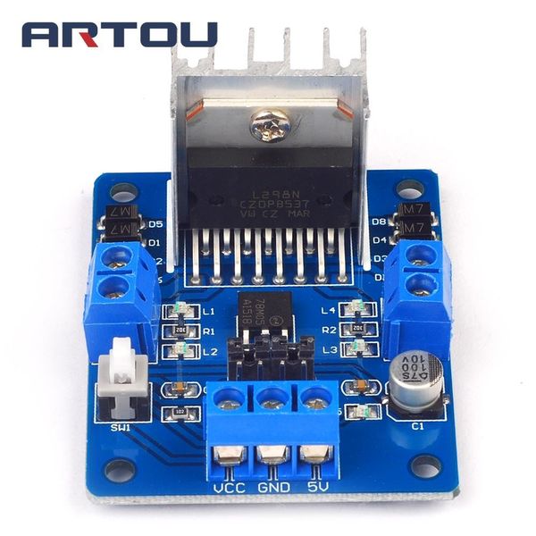 Livraison gratuite 10PCS L298 Module L298N Dual Bridge DC Stepper Controller Control Motor Driver Module Board