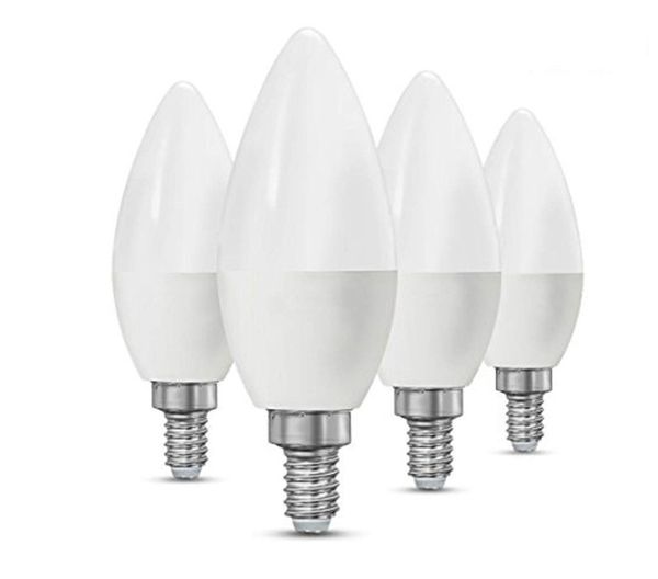 Bombilla de vela Led E14 de 10 Uds., 5W, 7W, 9W, AC220V, foco de ahorro de energía, lámpara de cristal blanca cálida/fría, ampolla, Bombillas para el hogar