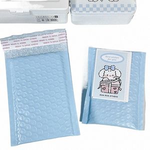 10 Stuks Lichtblauw Bubble Mailers Gewatteerde Mailing Enveloppen Self-Seal Schip Zakken Voor Kleine Busin Poly Bubble Bag x1vX #