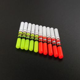 10 pièces bâtons lumineux vert/rouge fonctionnent avec batterie CR322 lampe LED étanche Lightstick lumineux accessoire de pêche de nuit J6 240122