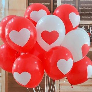 10 stks / partij 12 inch rode liefde hart latex ballonnen bruiloft bekentenis jubileum decoratie luchtballon huwelijk cadeau heliumbal