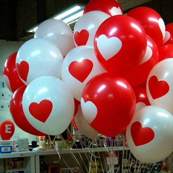 10 unids/lote 12 pulgadas rojo amor corazón látex globos boda confesión aniversario decoración aire globo matrimonio regalo helio bola L230626